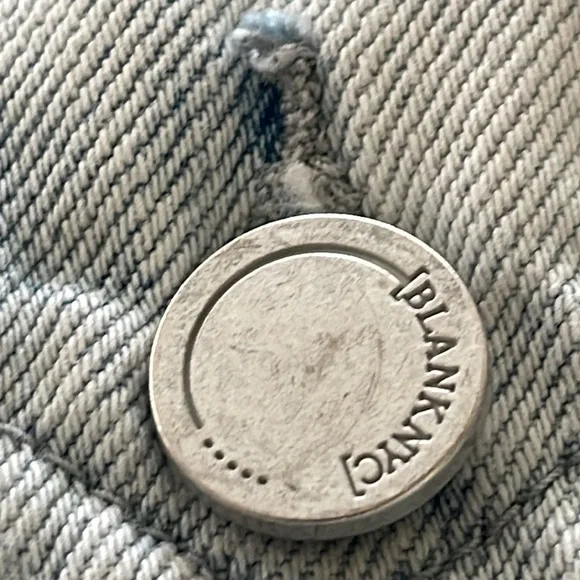 Blank NCY Casual Encounter White Star light wash Denim Jean Jacket trucker sz L - Picture 12 of 14